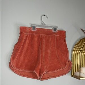 FP Movement by Free People Coral Velour Athletic Shorts